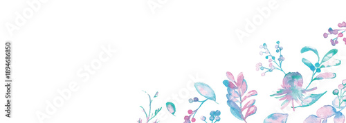 水彩。水彩タッチの春カラー植物イラスト。ベクターのメルヘンカラー植物イラスト。
Watercolor. Spring color plant illustration with a watercolor touch. Fairy tale color plant illustration in vector.