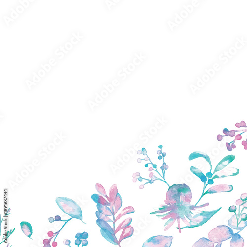 水彩。水彩タッチの春カラー植物イラスト。ベクターのメルヘンカラー植物イラスト。
Watercolor. Spring color plant illustration with a watercolor touch. Fairy tale color plant illustration in vector.