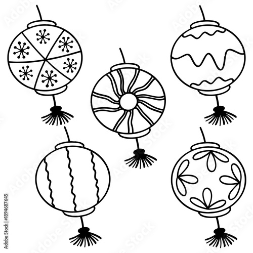 Chinese New Year clipart elements.