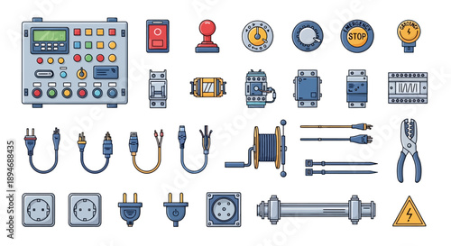 Electrical components and tools for repair and installation.