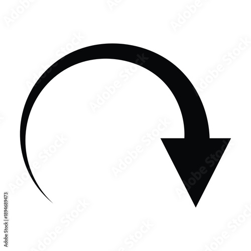 Symbolic representation of cyclic process and direction isolated on white background