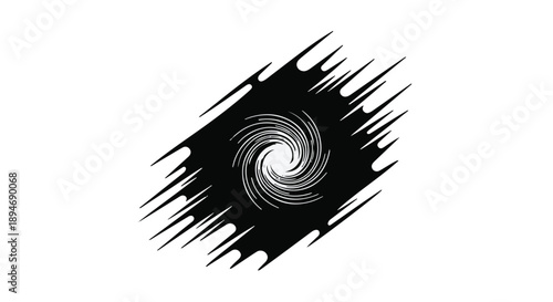 Abstract swirling vortex with dynamic brushstroke effect