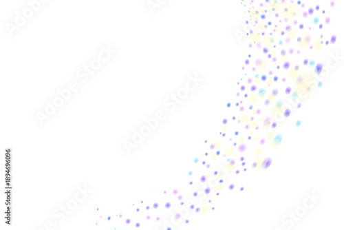 青色系の点が広がるカラフルな背景