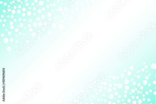 水色とミントのドットが広がる抽象背景