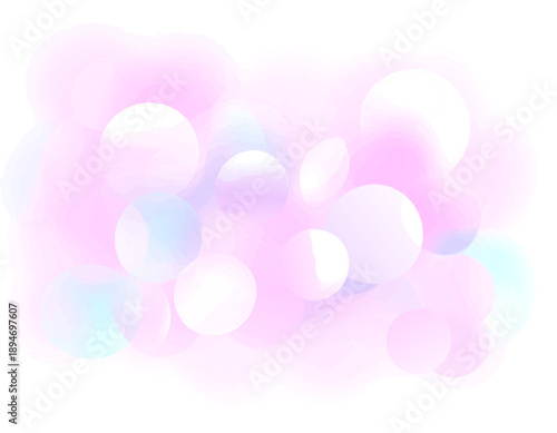 パステルピンクの柔らかいボケ味と光の粒。春の訪れや幸福感を感じさせる抽象的な背景テクスチャ素材