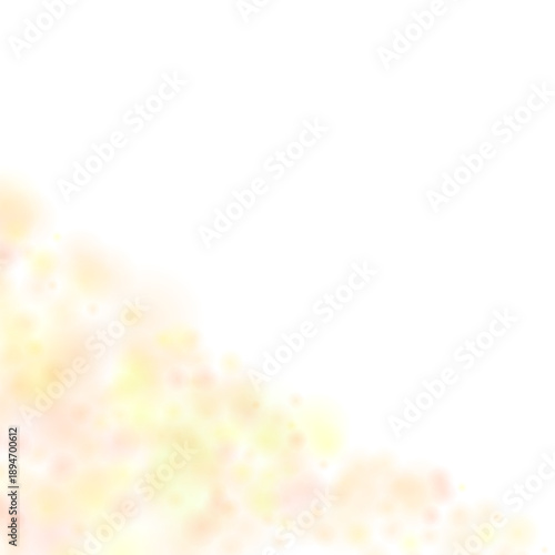 やさしい黄色とオレンジの粒子が広がる抽象背景