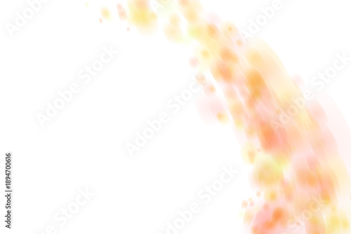 暖色のドットが曲線に並ぶ抽象グラデーション背景