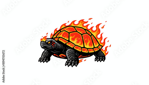turtle on white background