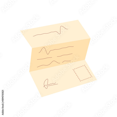 Antique Mail Ephemera Illustration - Vintage Postal Paper