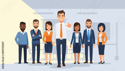 Diverse Business Team Standing Together.