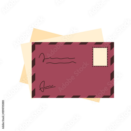 Antique Mail Ephemera Illustration - Vintage Postal Paper