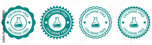 Chlorine free adjustable length green product badge labels collection