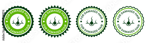 For damaged hair adjustable length green cosmetic badge labels collection