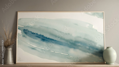 Soft Pastel Watercolor Waves - Elegant Abstract Background with Flowing Lines for Business, Branding, and Digital Design