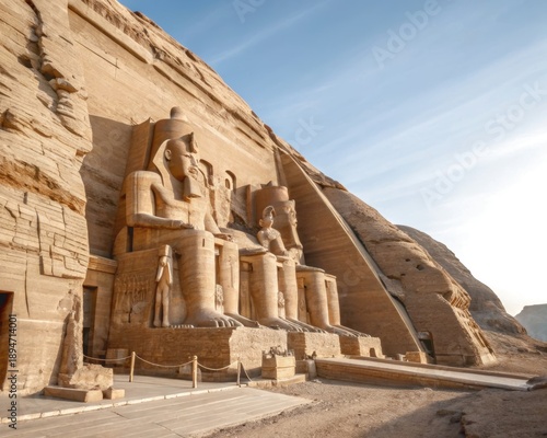 Colossal Statues of Ramses II at Abu Simbel, Egypt