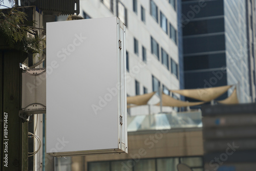 Street sign mock-up ad photo