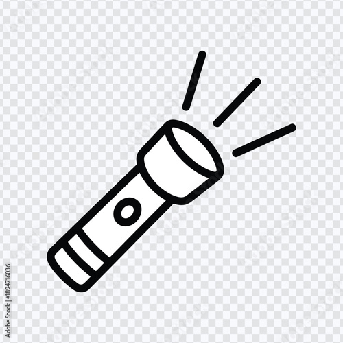 Flashlight Icon, Light, Torch, Battery, Portable