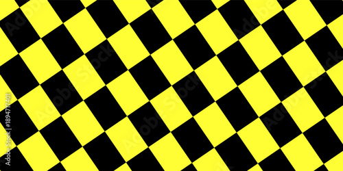 Checkered pattern tile background. Black and Yellow