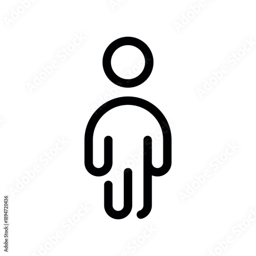 Minimalist Human Figure Standing in Neutral Pose