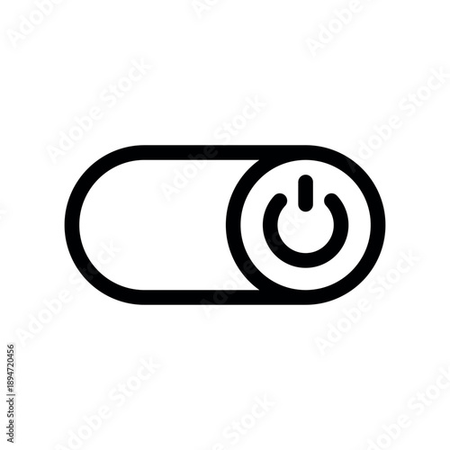 Horizontal Toggle Switch in Deactivated Position