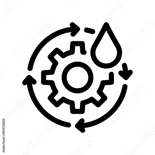 Rotating Gear Cycle with Liquid Drop Indicator
