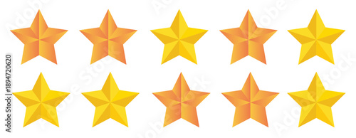 golden star rating icon product quality review for web ui