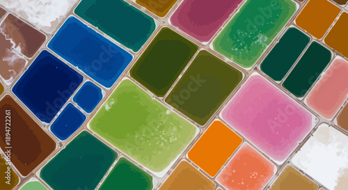 Color palette and creative design concept representing color selection, artistic inspiration, design creativity, visual harmony, graphic design process, branding colors, creative workflow, modern desi