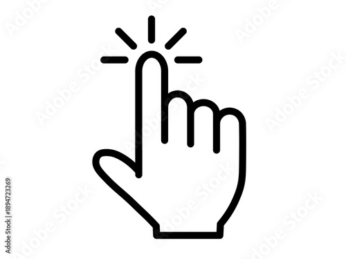 指先でタップ（クリック）するアイコン