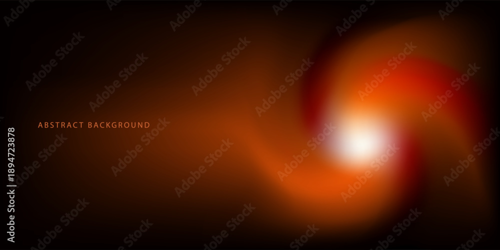 Fototapeta premium Black and orange color gradient holographic bright vector background. Abstract creative coloured banner with black and orange liquid gradation. Vector illustration.