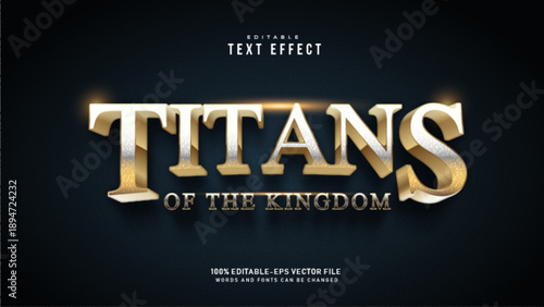 Golden Titans Text Effect