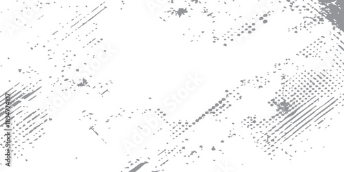 Abstract grunge background with black ink splashes and textured paint patterns creating an artistic dirty design