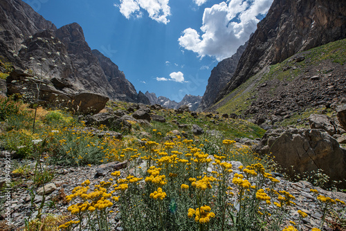 Heaven and Hell Valley. Cilo Mountains, Hakkari, Heaven and Hell Valley. Streams formed from glaciers. The magnificent Heaven and Hell Canyon. Amazing trekking routes in Hakkari. Turkey.