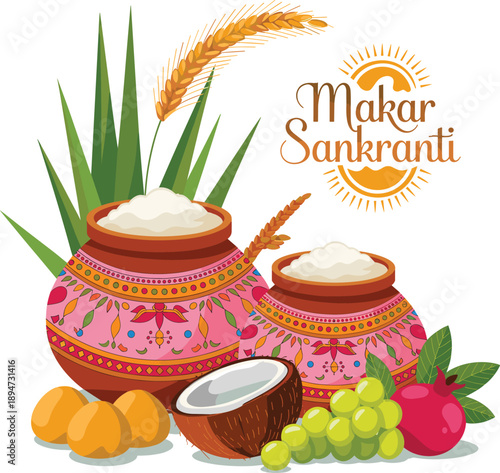 Fresh green sugarcane stalks and plant illustration with long leaves, isolated on white background, for agriculture, sugar industry, and farming.