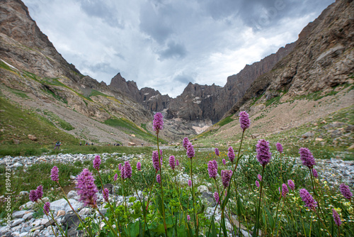 Heaven and Hell Valley. Cilo Mountains, Hakkari, Heaven and Hell Valley. Streams formed from glaciers. The magnificent Heaven and Hell Canyon. Amazing trekking routes in Hakkari. Turkey.