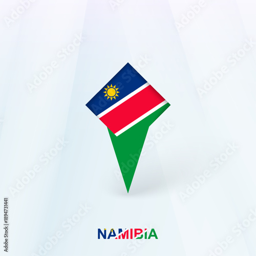 Namibia Flag Pin Icon with Geometric Design. Free Download Namibia Flag Pin Icon with Geometric Design. - GFXLoad