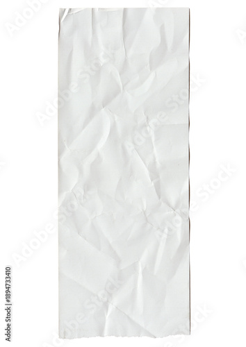 White Crumpled Receipt Paper 