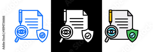 Transparency Policy triple icon