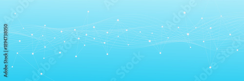 Abstract molecular structure with plexus and wavy lines. Design for medical, healthcare and science background. Vector