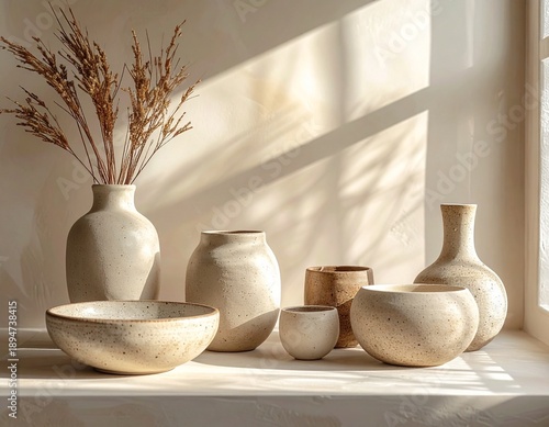 Handcrafted Ceramic Objects with Organic Shapes