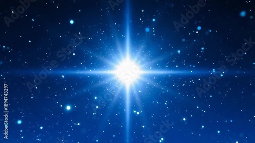 Wallpaper Mural RadiantWhiteLightinDeepBlueStarrySky Torontodigital.ca