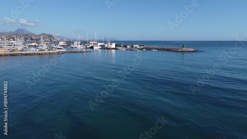 Wallpaper Mural Aerial approach to El Campello port, Spain Torontodigital.ca