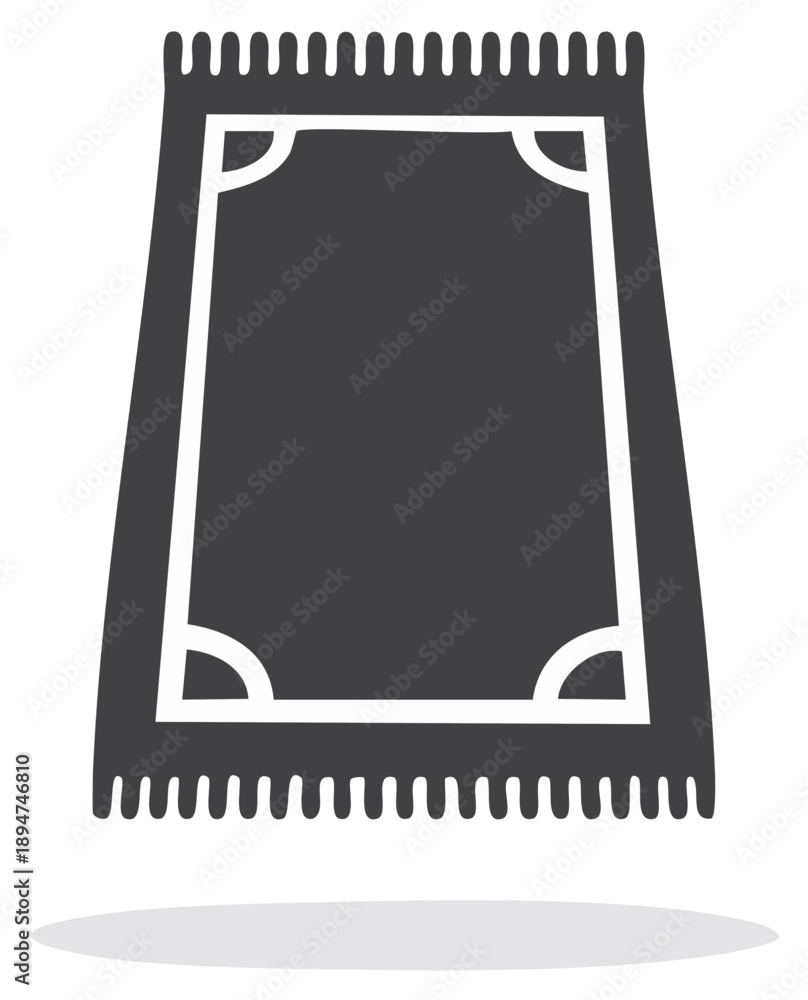 Obraz premium Islamic prayer mat icon symbolizing devotion and religious practice