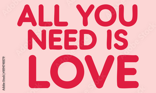 Inspiring quote in red on pink background