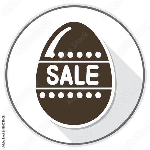 Easter Egg Sale Icon Symbol Promotion Decorative Isolated Illustration Design