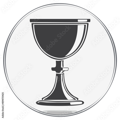 Stylized Goblet Icon Representing Sacredness and Celebration