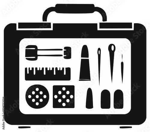 Sewing Kit Tools for Crafting in Case Tailoring Supplies Handcrafts Artwork