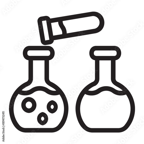 Chemical Reaction line icon