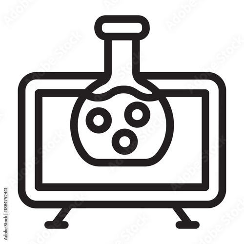 chemistry class line icon