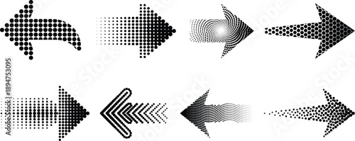 Set of Creative Arrow Icons, Various Styles of Directional Arrows, Vector Illustration Isolated on White Background