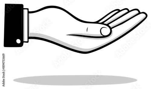 Illustration of a Hand Offering Support or Help.